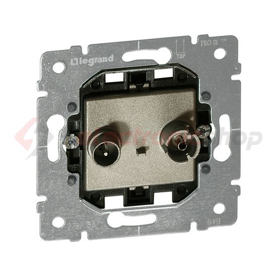 Galea antenna aljzat TV-R csillagpontos süllyesztett 2-kimenet végzáró 1.5dB/860MHz LEGRAND - 775786