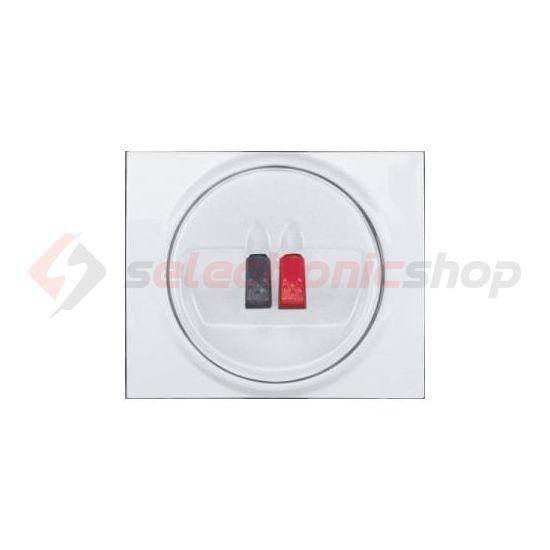 Galea fedlap monó hangszórócsatlakozóhoz műanyag fehér címketartó nélkül LEGRAND - 771000