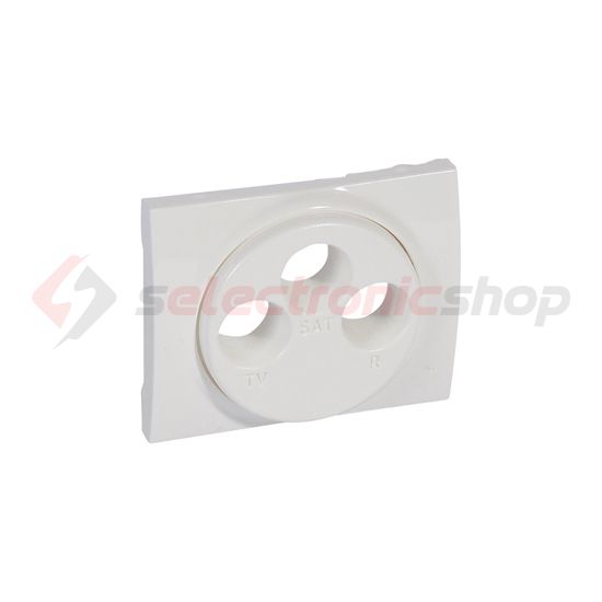 Galea fedlap TV-RD-SAT koax-antennadugaljhoz műanyag fehér címketartó nélkül LEGRAND - 771073