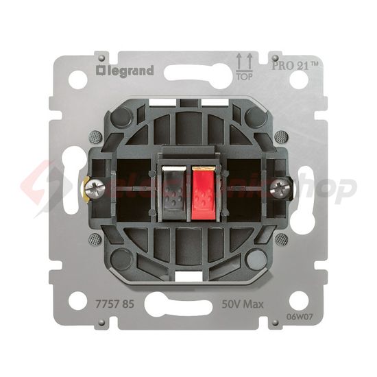 Galea hangszóró csatlakozó betét közp. fedéllel monó műanyag fehér címketartó nélkül LEGRAND - 775785