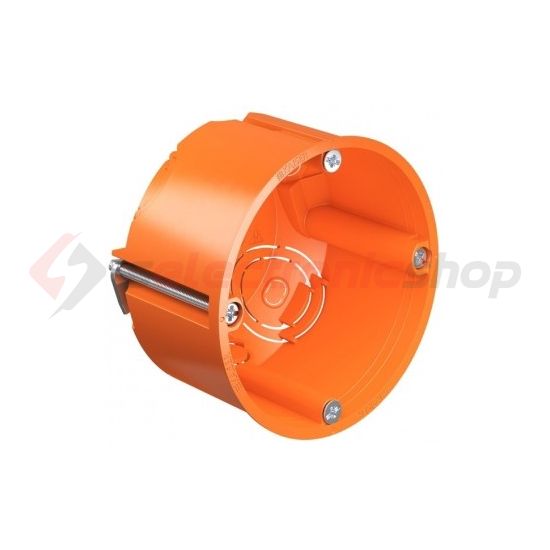 Gipszkarton szerelvénydoboz 1-es kerek 68mm-átmérő műanyag narancs csavarral O-range KAISER - 9063-32