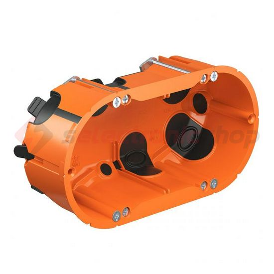 Gipszkarton szerelvénydoboz gumis 2-es ovális 130mm 65mm x műanyag narancs O-range ECON KAISER - 9252-22