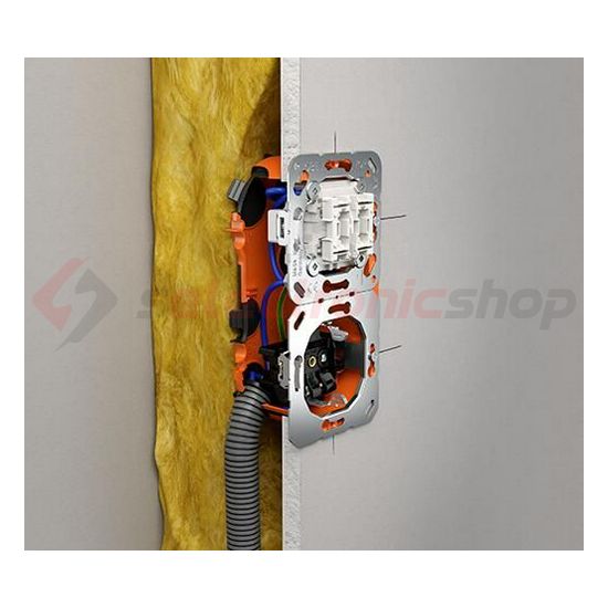 Gipszkarton szerelvénydoboz gumis 2-es ovális 130mm 65mm x műanyag narancs O-range ECON KAISER - 9252-22