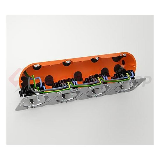 Gipszkarton szerelvénydoboz gumis 4-es ovális 260mm 65mm x műanyag narancs O-range ECON KAISER - 9254-22