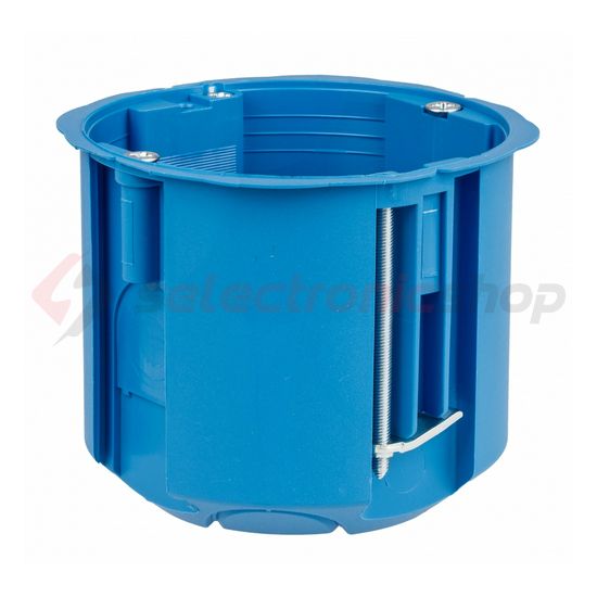 Gipszkarton szerelvénydoboz mély 1-es kerek 68mmx 68mmx 65mm-átmérő kék műanyag PV60D SIMET - 32013203