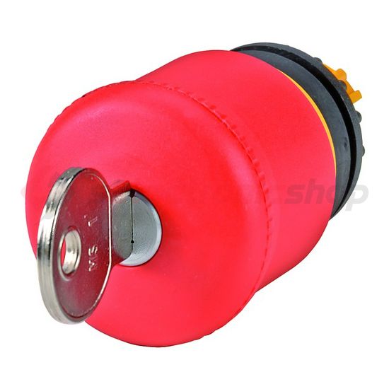 Gomba nyomófej d22 vészleállító 38mm piros reteszelt kulcs-nyugtázás M22-PVS EATON - 216879