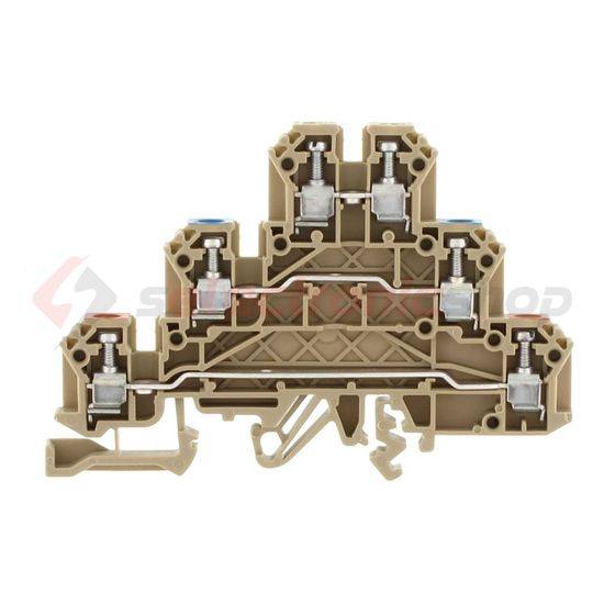 Háromszintes sorkapocs 2,5mm2 TS32/35 24A 250V csavaros bézs IKD2,5/F/Q CONTA-CLIP - 2269.2