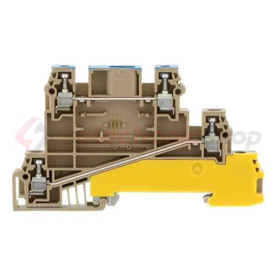 Háromszintes sorkapocs 2,5mm2 TS35 24A 400V csavaros bézs DLI2,5PE/L/N CONTA-CLIP - 1418.2