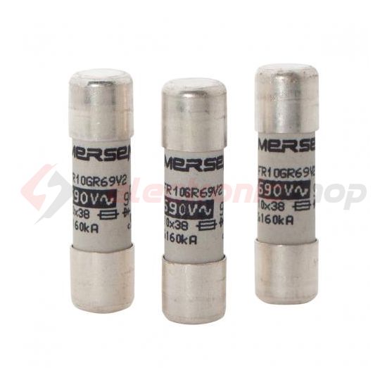 Hengeres biztosítóbetét gG 10x38mm 16A AC500/600V FR10GG50V16 MERSEN - G200750J (780016)