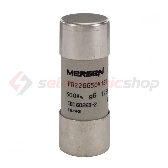 Hengeres biztosítóbetét gG 22x58mm 125A AC500/600V FR22GG50V125 MERSEN - J219773J (782092)