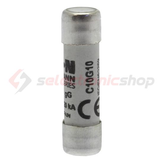 Hengeres biztosítóbetét gG gL/gG 10x38mm 10A 500V AC Bussmann EATON - C10G10