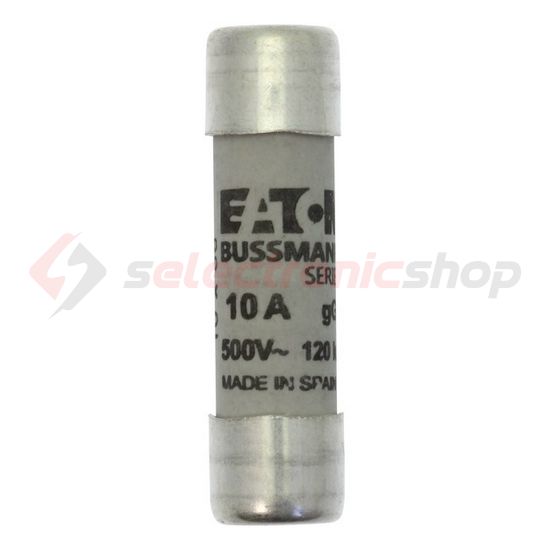 Hengeres biztosítóbetét gG gL/gG 10x38mm 10A 500V AC Bussmann EATON - C10G10