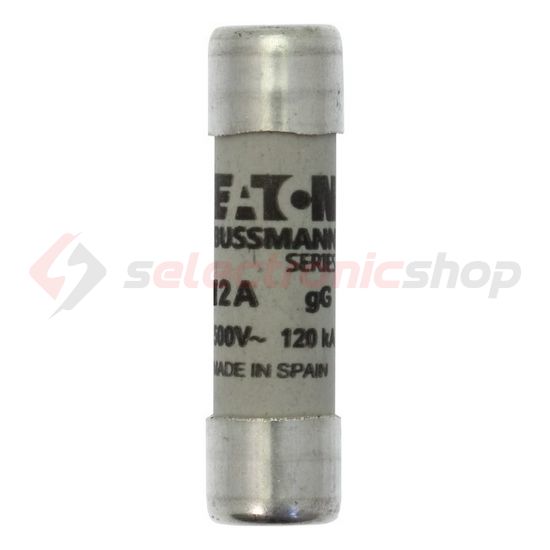 Hengeres biztosítóbetét gG gL/gG 10x38mm 12A 500V AC Bussmann EATON - C10G12