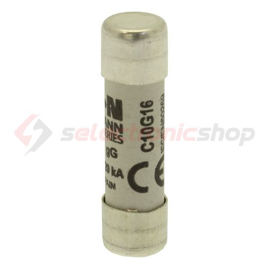 Hengeres biztosítóbetét gG gL/gG 10x38mm 16A 500V AC Bussmann EATON - C10G16