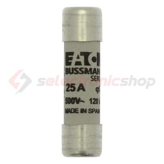 Hengeres biztosítóbetét gG gL/gG 10x38mm 25A 500V AC Bussmann EATON - C10G25