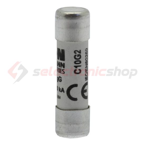 Hengeres biztosítóbetét gG gL/gG 10x38mm 2A 500V AC Bussmann EATON - C10G2