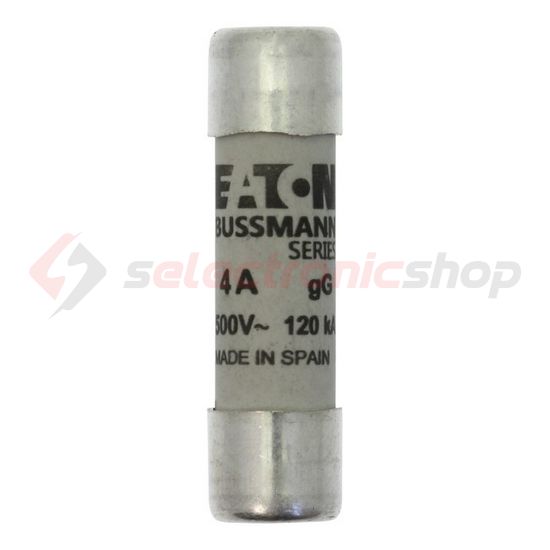 Hengeres biztosítóbetét gG gL/gG 10x38mm 4A 500V AC Bussmann EATON - C10G4