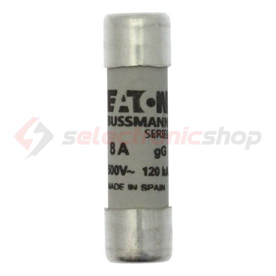 Hengeres biztosítóbetét gG gL/gG 10x38mm 8A 500V AC Bussmann EATON - C10G8