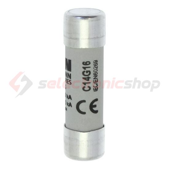 Hengeres biztosítóbetét gG gL/gG 14x51mm 16A 690V AC Bussmann EATON - C14G16