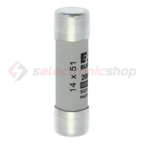 Hengeres biztosítóbetét gG gL/gG 14x51mm 20A 690V AC Bussmann EATON - C14G20