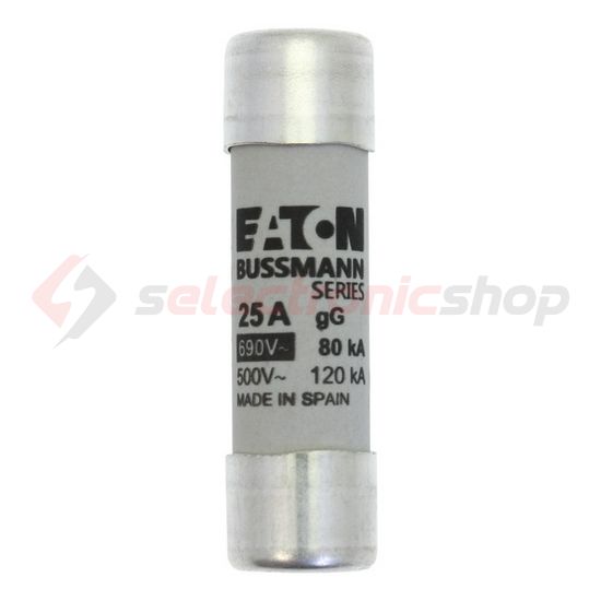 Hengeres biztosítóbetét gG gL/gG 14x51mm 25A 690V AC Bussmann EATON - C14G25