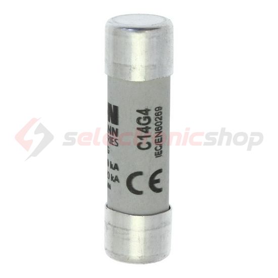 Hengeres biztosítóbetét gG gL/gG 14x51mm 4A 690V AC Bussmann EATON - C14G4