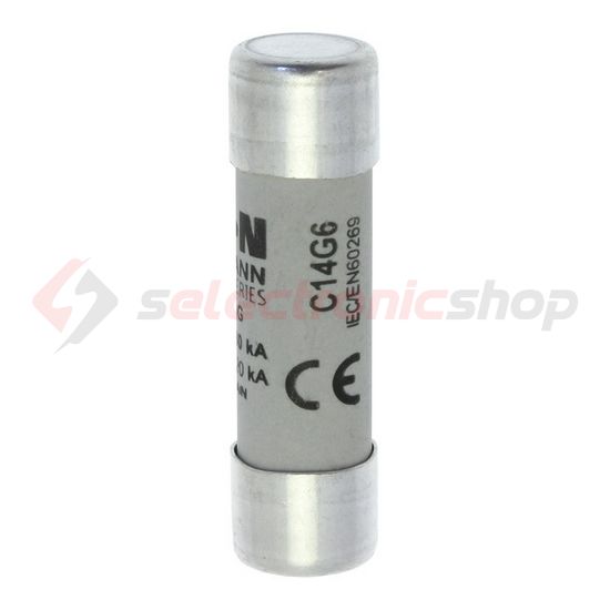 Hengeres biztosítóbetét gG gL/gG 14x51mm 6A 690V AC Bussmann EATON - C14G6