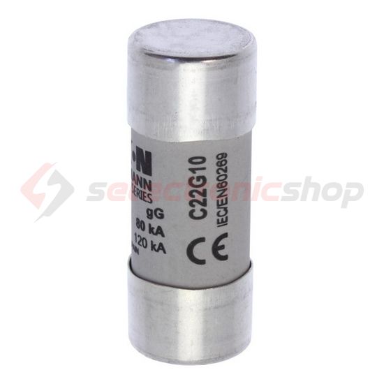 Hengeres biztosítóbetét gG gL/gG 22x58mm 10A 690V AC Bussmann EATON - C22G10