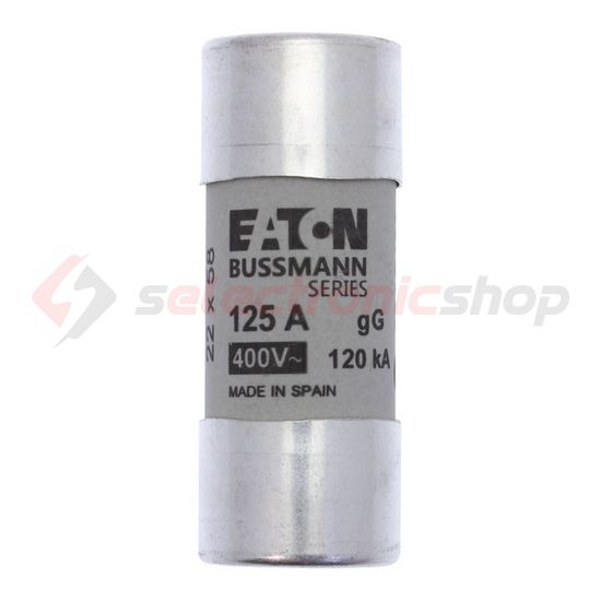 Hengeres biztosítóbetét gG gL/gG 22x58mm 125A 400V AC Bussmann EATON - C22G125
