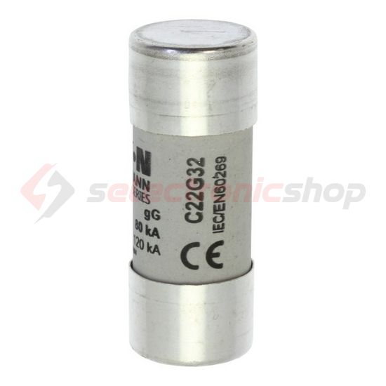 Hengeres biztosítóbetét gG gL/gG 22x58mm 32A 690V AC Bussmann EATON - C22G32