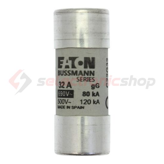 Hengeres biztosítóbetét gG gL/gG 22x58mm 32A 690V AC Bussmann EATON - C22G32