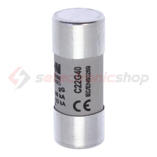 Hengeres biztosítóbetét gG gL/gG 22x58mm 40A 690V AC Bussmann EATON - C22G40