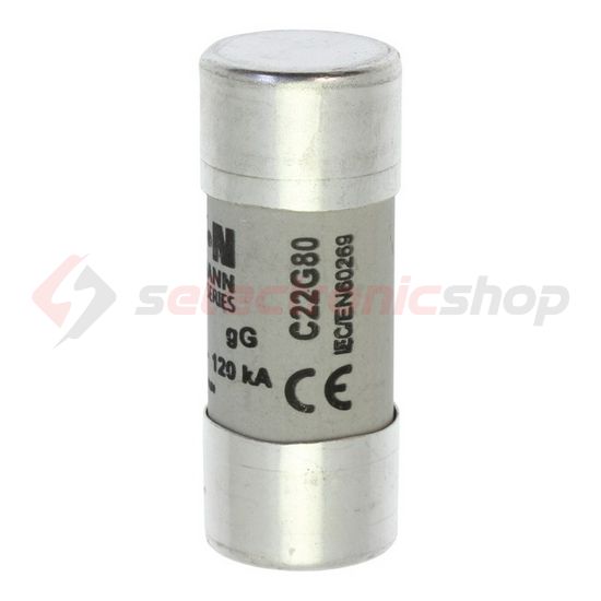 Hengeres biztosítóbetét gG gL/gG 22x58mm 80A 500V AC Bussmann EATON - C22G80