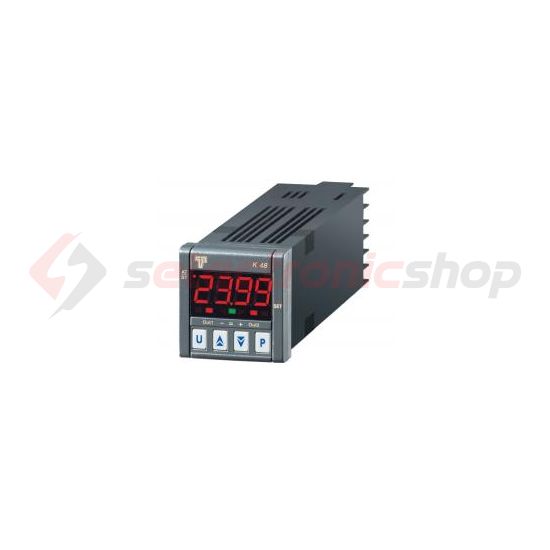 Hőfokszabályozó előlapba 1TC/Pt100-mV/2RO 48x48mm LCD AC/DC 2csat. 8A 24V 50-60Hz IP65 K48 ASCON - K48LCRR