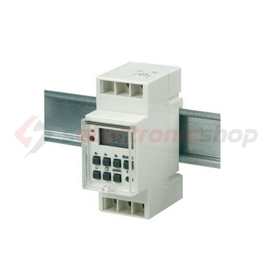 Időkapcsoló digitális LCD napi heti 1 váltó 16A 2M ANCO - 321221