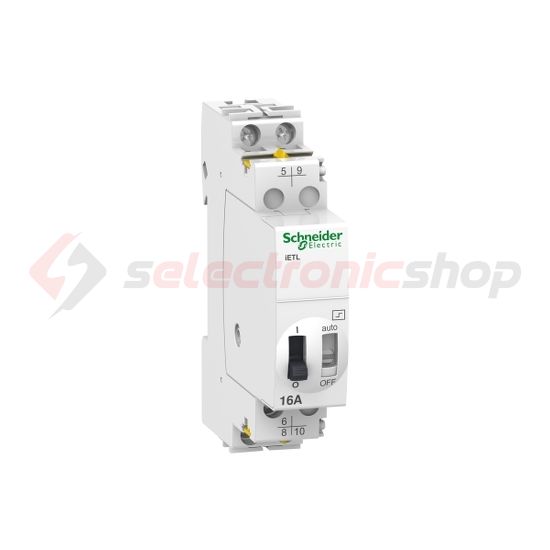 Impulzusrelé sorolható mechanikus 16A 24-250V AC 230-240V/ AC-műk. 1M 1z 1v Acti9 iTL Schneider - A9C32816
