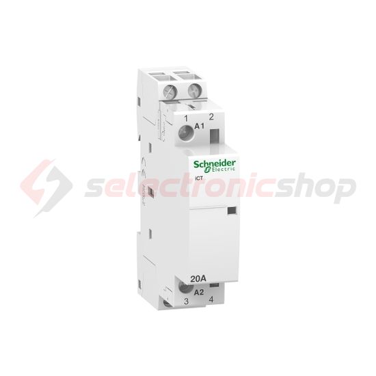 Installációs kontaktor sorolható 20A 250V AC 2-z 230-240V AC-műk 1mod Acti9 iCT Schneider - A9C22722
