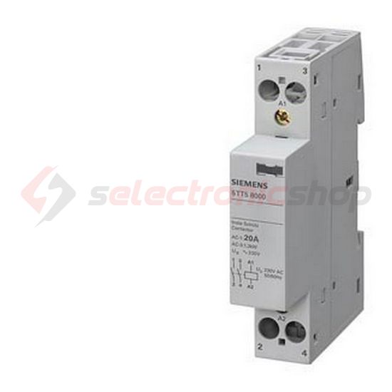 Installációs kontaktor sorolható 20A 250V AC 2-z 230V AC-műk 1mod 5TT SIEMENS - 5TT5800-0
