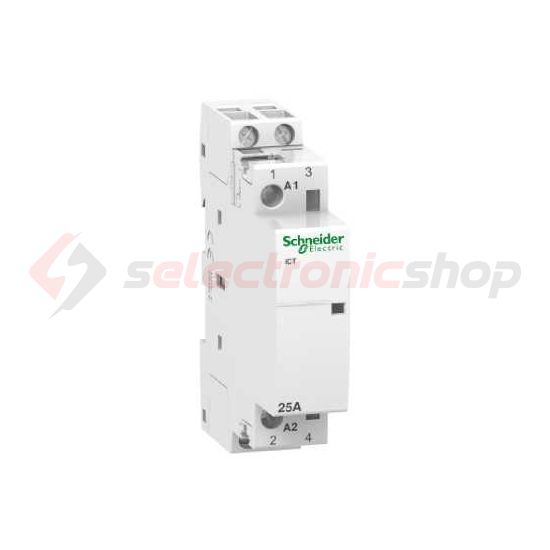 Installációs kontaktor sorolható 25A 250V AC 2-z 230-240V AC-műk 1mod Acti9 iCT Schneider - A9C20732