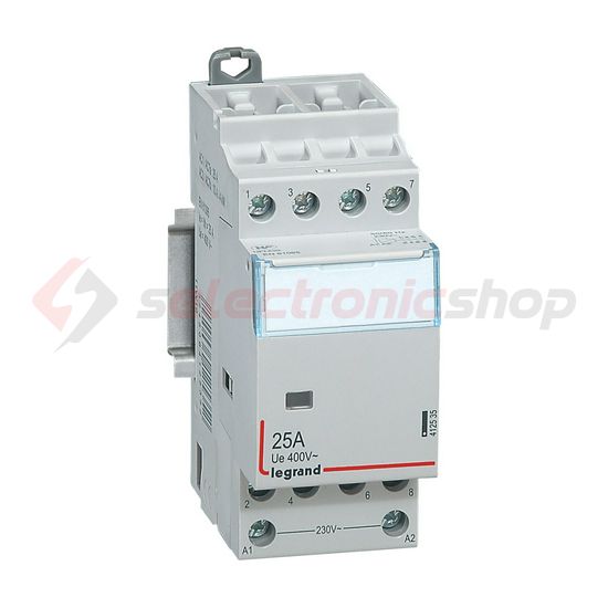 Installációs kontaktor sorolható 25A 400V AC 4-z 195-253V AC-műk 2mod CX3 LEGRAND - 412535