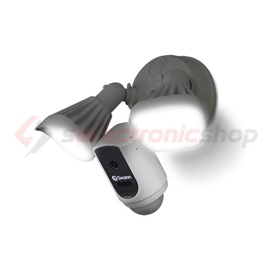 IP dómkamera WiFi FHD 2400lmLED 125°PIR 2irányú hang sziréna fix fókusz 2Mp kültéri fali Swann - SWIFI-FLOCAM2W