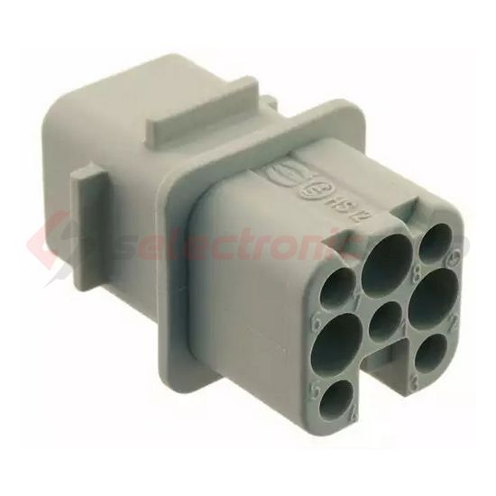 Ipari csatlakozó betét anya 7P 10A 250V krimpelt hüvely termoplaszt-betét Han 7D-BU-C HARTING - 09210073131