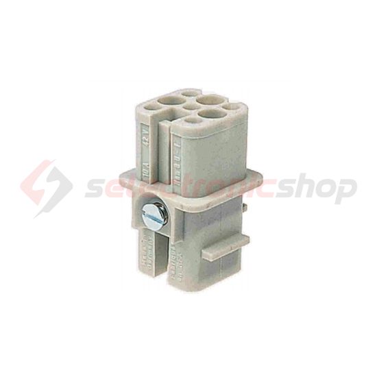 Ipari csatlakozó betét anya 8P 10A 50V krimpelt hüvely Han 8D FEMALE INSERT CRIMP HARTING - 09360083101