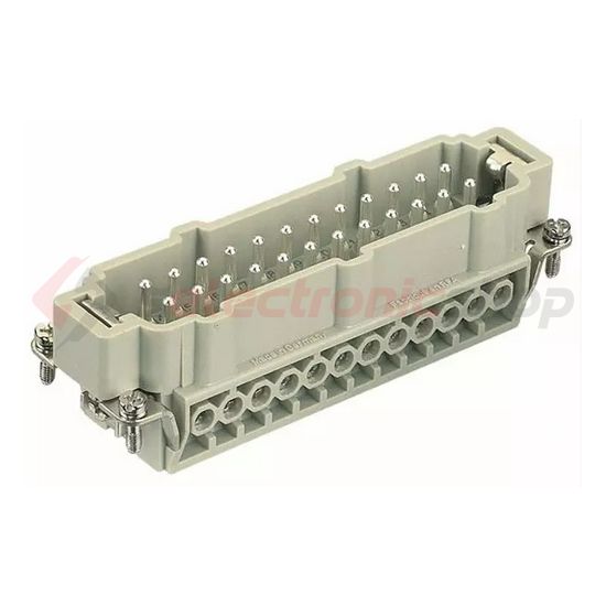 Ipari csatlakozó betét apa 24P 16A 500V csavaros csapos termoplaszt-betét Han 24E-sti-s HARTING - 09330242601