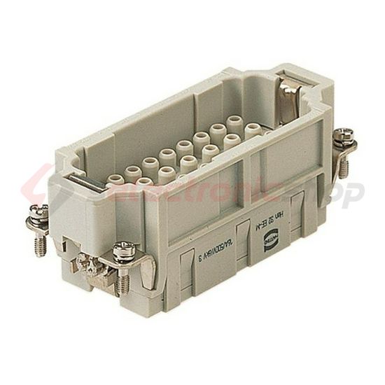 Ipari csatlakozó betét apa 32P 16A 500V krimpelt csapos termoplaszt-betét Han 32 EE-M-C HARTING - 09320323001