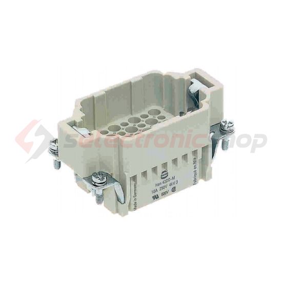 Ipari csatlakozó betét apa 42P 10A 250V krimpelt csapos termoplaszt-betét Han 42DD-STI-C HARTING - 09160423001