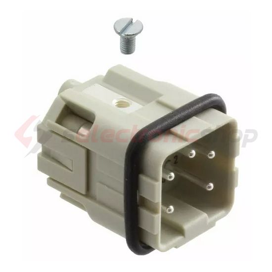 Ipari csatlakozó betét apa 4P 10A csavaros csapos más rézötvözet-érintkező Han 4A-STI-S HARTING - 09200042611