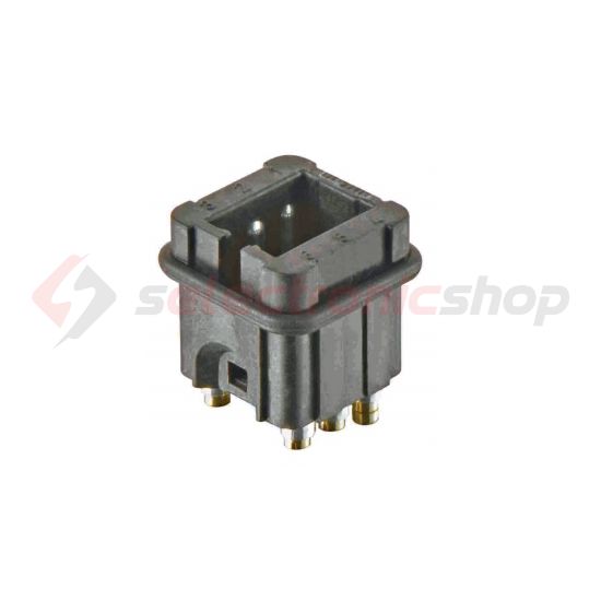 Ipari csatlakozó betét apa 6P 10A 25V csavaros hüvely Staf 06 Pos. M Insert Screw HARTING - 09700062616