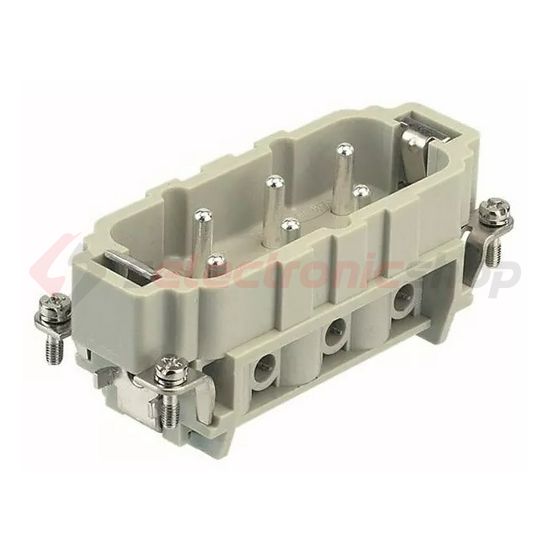 Ipari csatlakozó betét apa 6P 35A csavaros csapos más rézötvözet-érintkező Han 6HsB-M-S HARTING - 09310062601