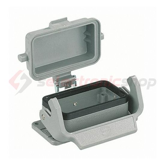 Ipari csatlakozó ház kivágásra ráépíthető négyszögletes alumínium IP65 Han 24 B-agg-LB-K HARTING - 09300240304